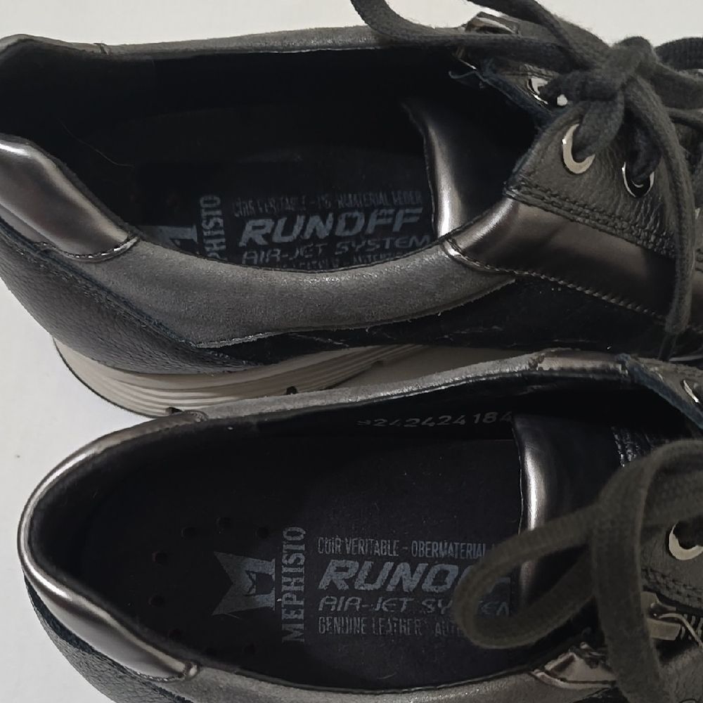 Mephisto Black Sneakers With Unique Pattern Size … - image 2